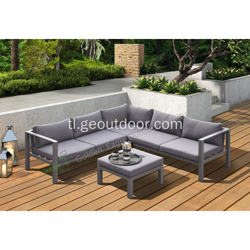 Aluminyo Hardin Sofa Muwebles Seksyon Sofa Set